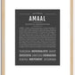 Amaal (male) | Name Art Print