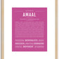 Amaal (male) | Name Art Print