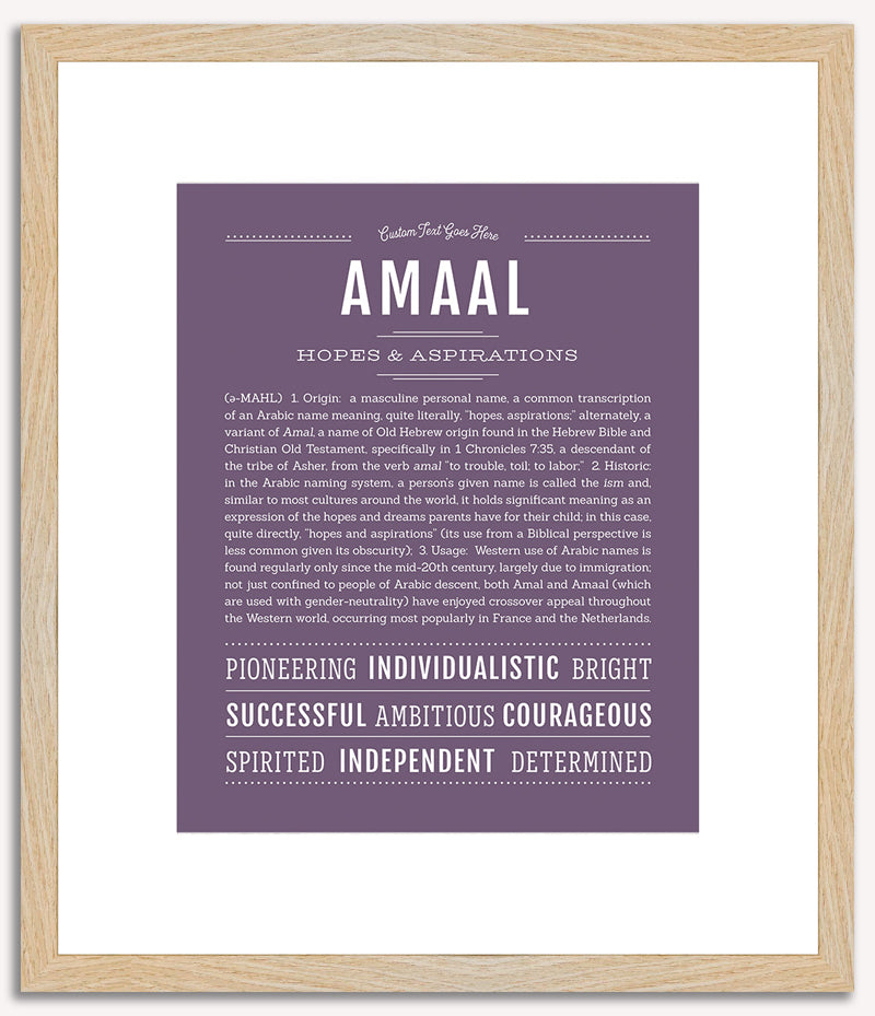 Amaal (male) | Name Art Print