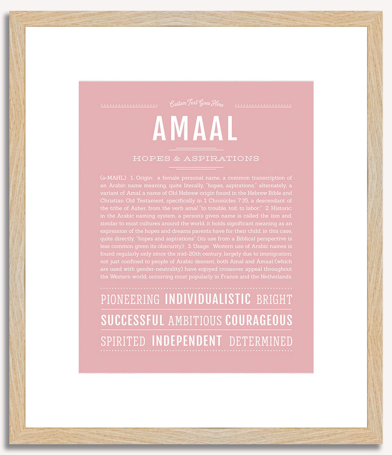 Amaal (female) | Name Art Print