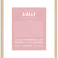 Amaal (male) | Name Art Print