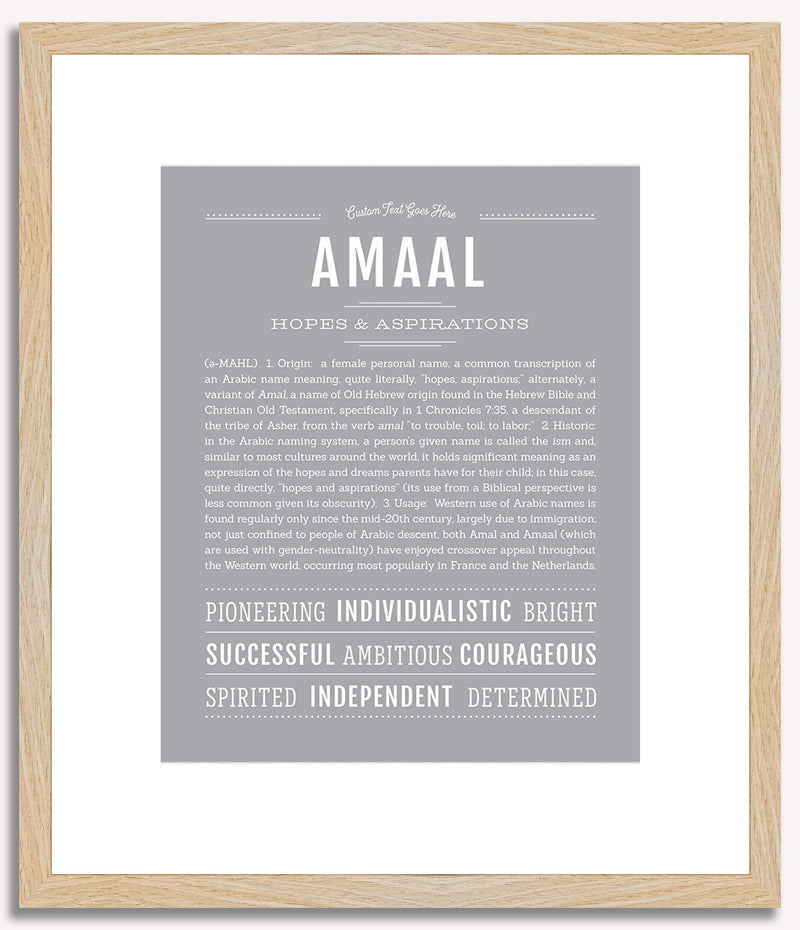 Amaal (female) | Name Art Print