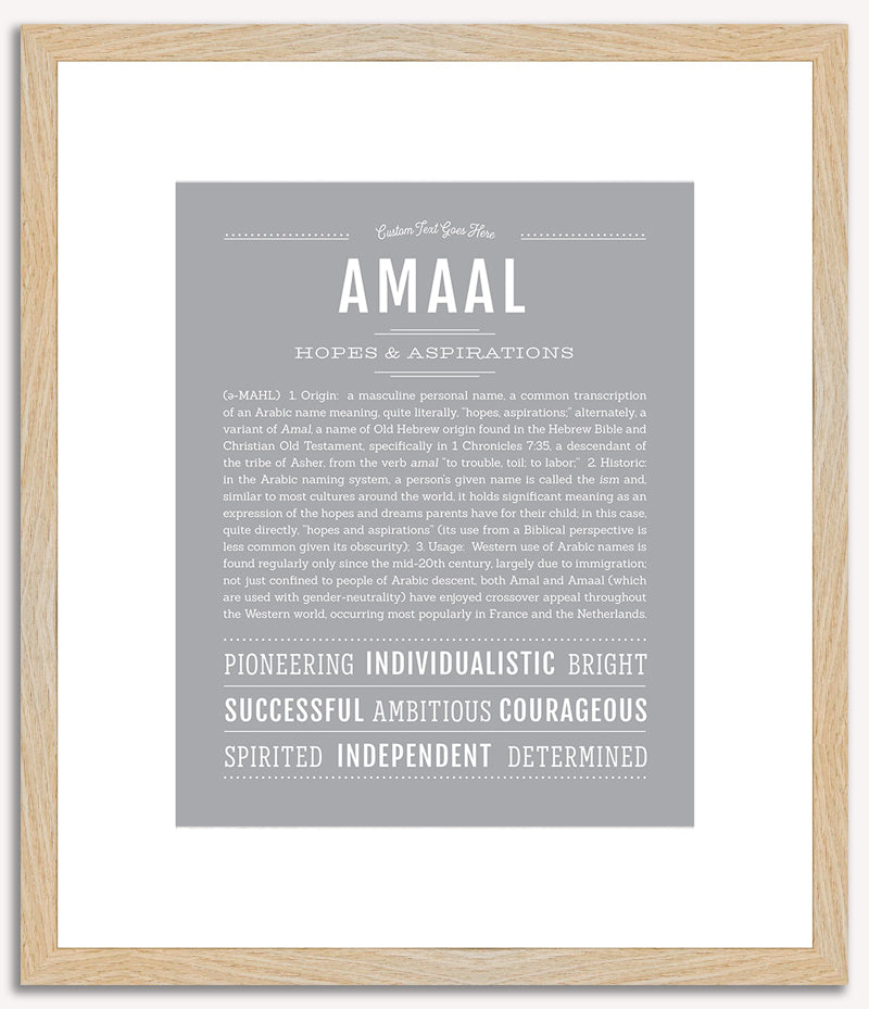 Amaal (male) | Name Art Print