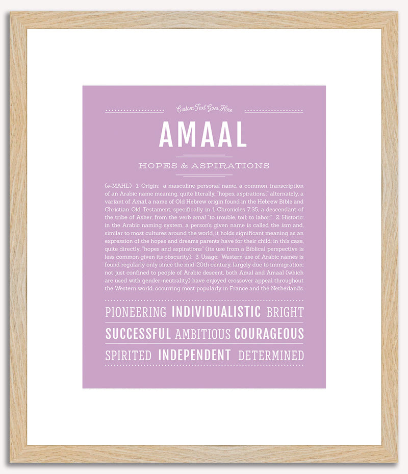 Amaal (male) | Name Art Print