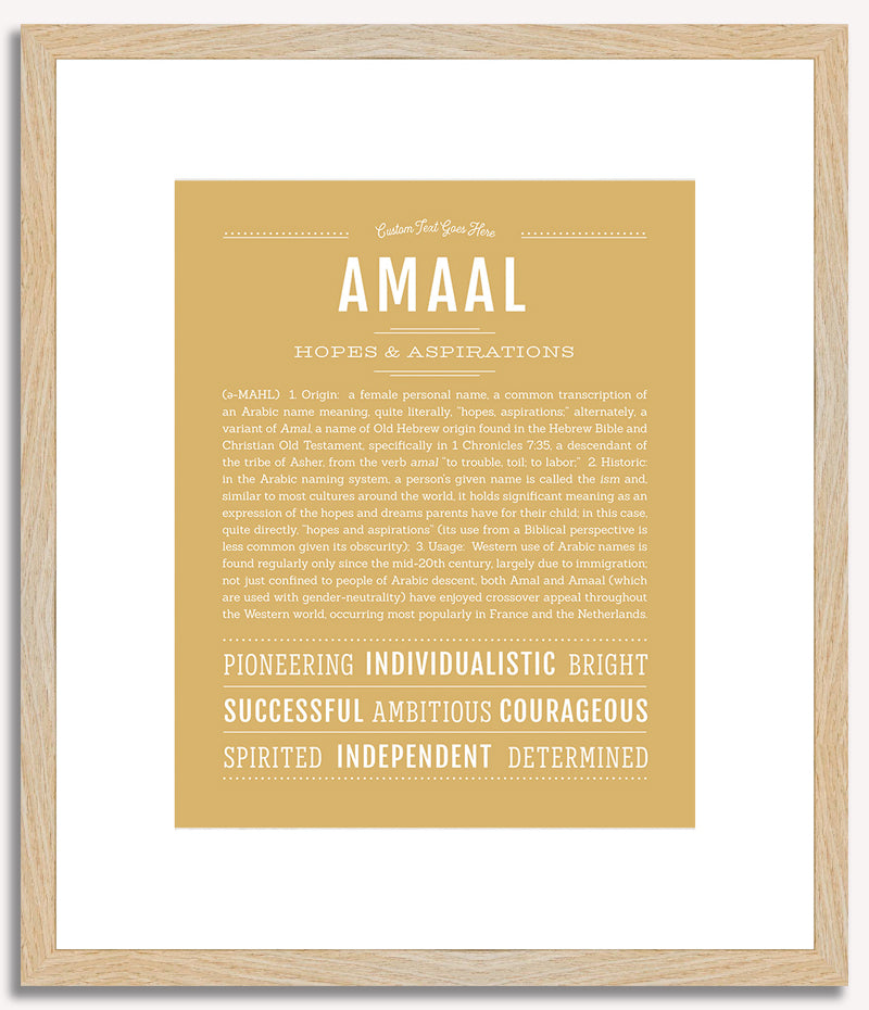 Amaal (female) | Name Art Print