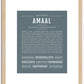 Amaal (male) | Name Art Print