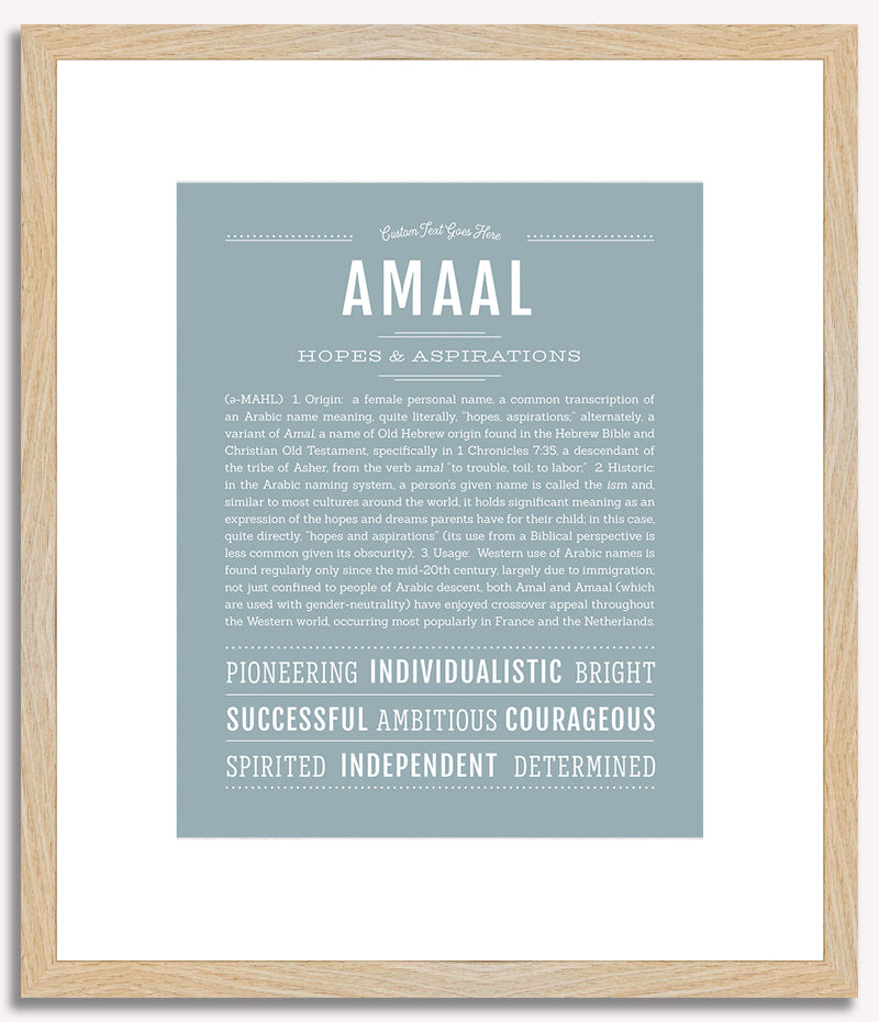 Amaal (female) | Name Art Print