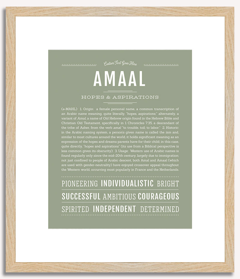 Amaal (female) | Name Art Print