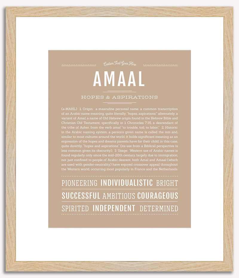 Amaal (male) | Name Art Print