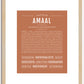 Amaal (male) | Name Art Print