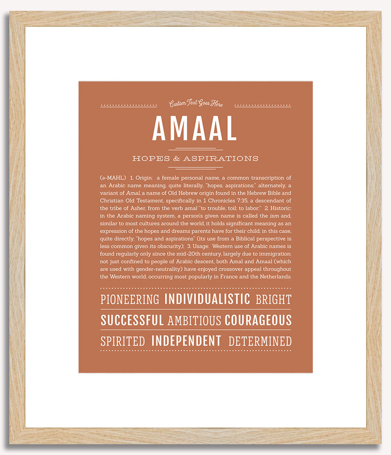 Amaal (male) | Name Art Print