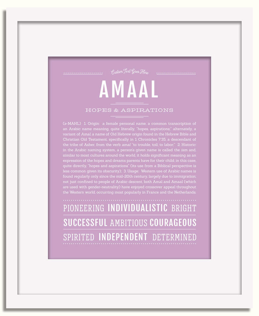 Frame Options | Lilac | White Frame, Matted