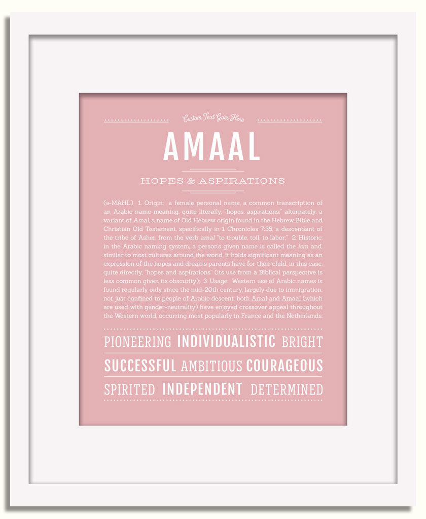 Frame Options | Dusty Rose | White Frame, Matted