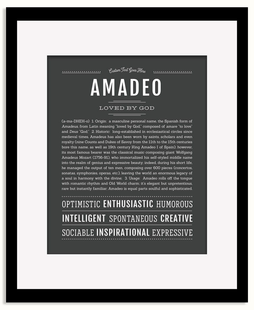 Frame Options | Charcoal Gray | Black Frame, Matted