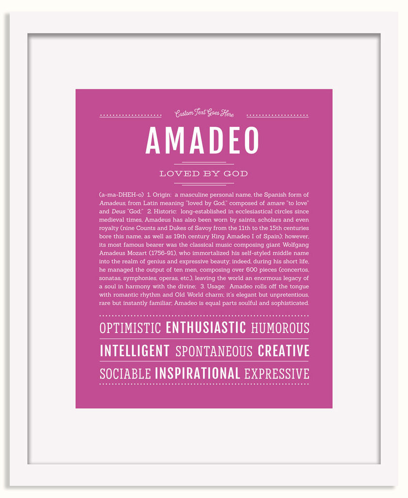 Frame Options | Dark Pink | White Frame, Matted