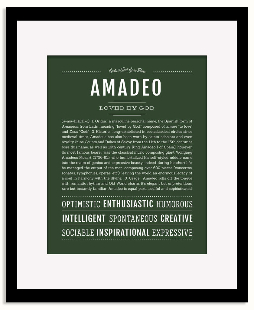 Frame Options | Deep Forest | Black Frame, Matted