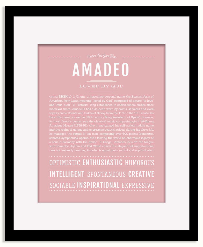 Frame Options | Dusty Rose | Black Frame, Matted