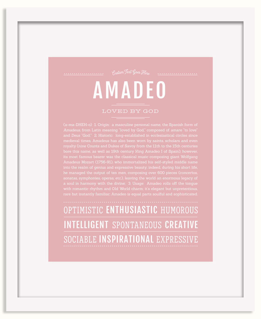 Frame Options | Dusty Rose | White Frame, Matted