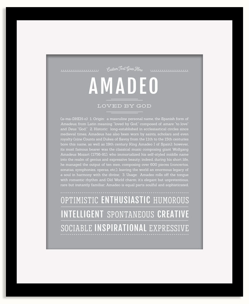 Frame Options | Light Gray | Black Frame, Matted