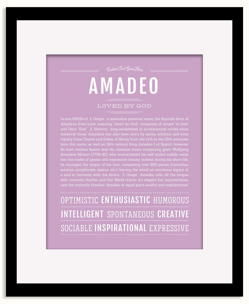 Frame Options | Lilac | Black Frame, Matted