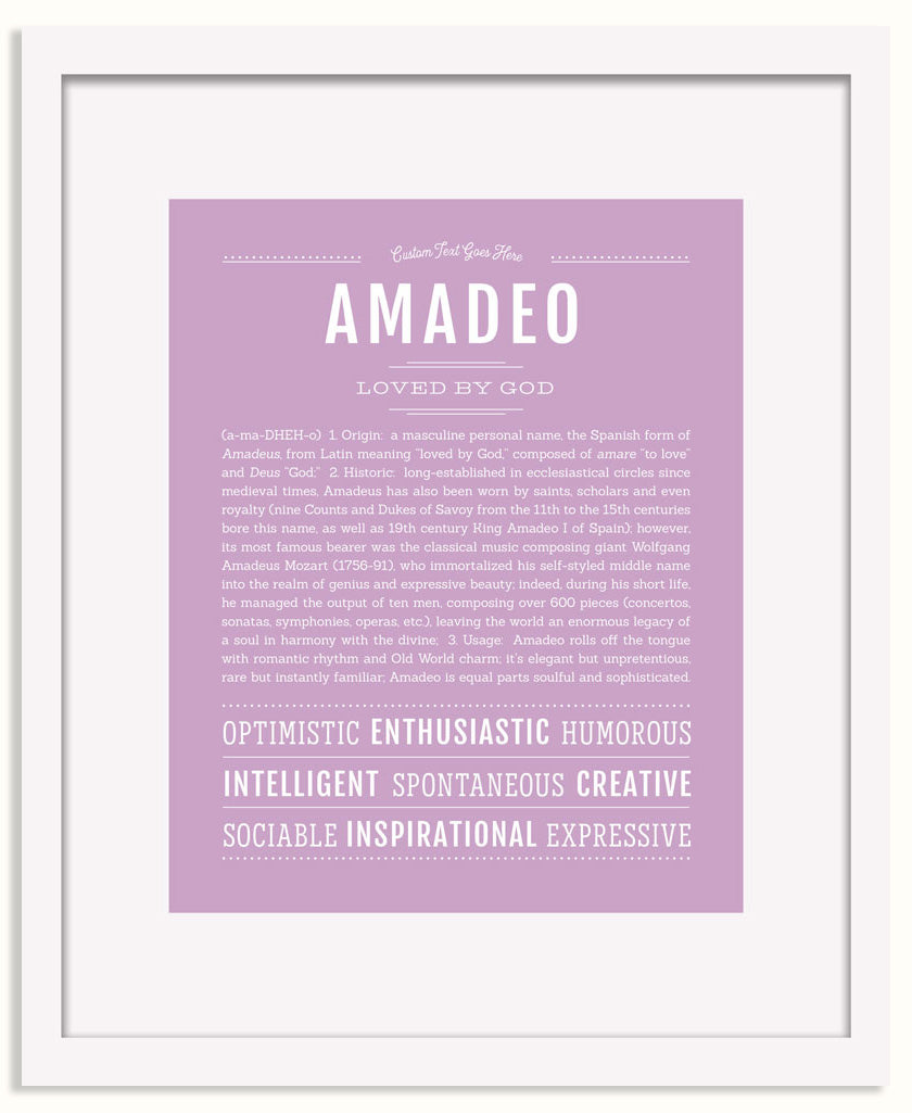 Frame Options | Lilac | White Frame, Matted