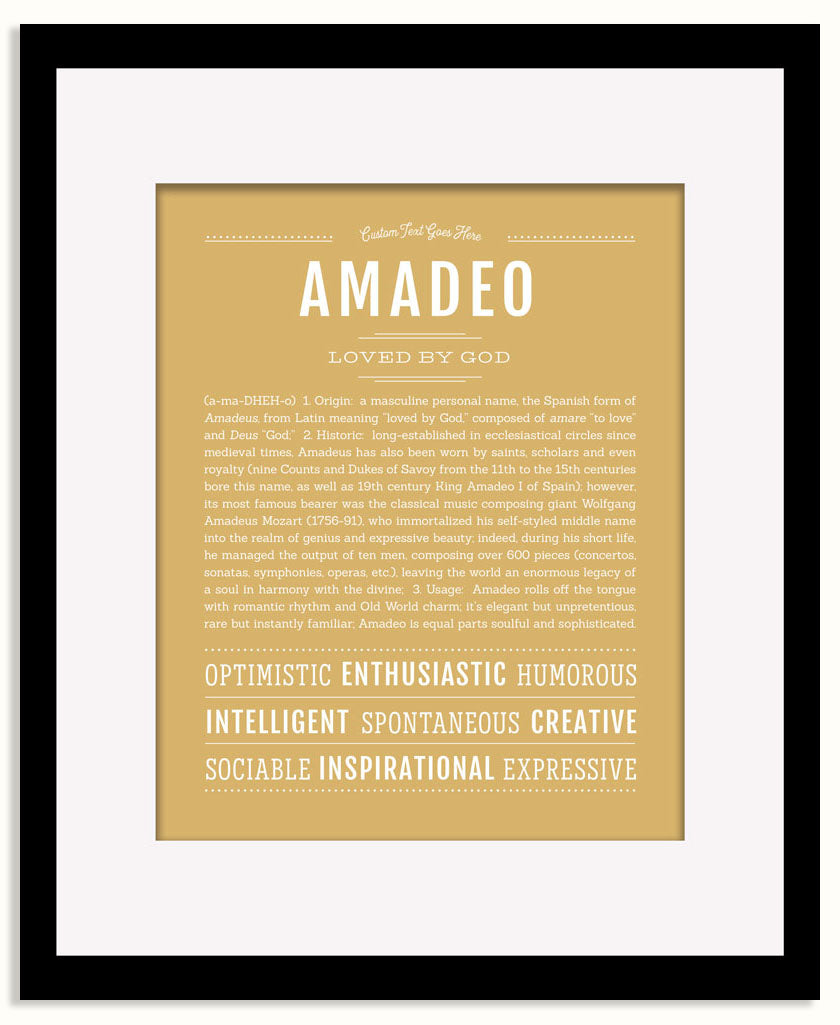Frame Options | Matte Gold | Black Frame, Matted