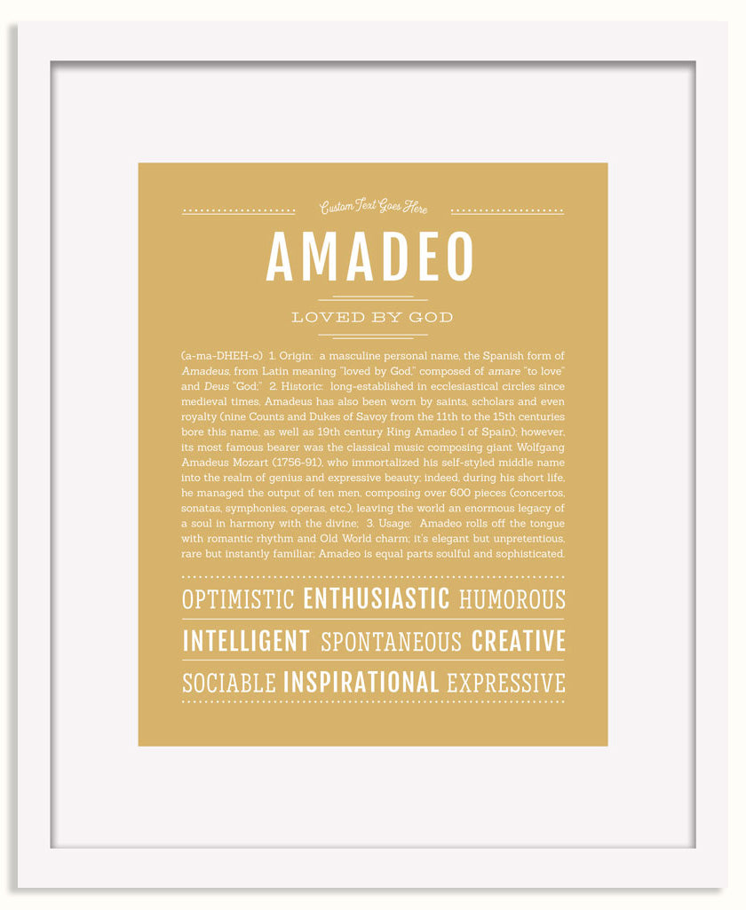 Frame Options | Matte Gold | White Frame, Matted
