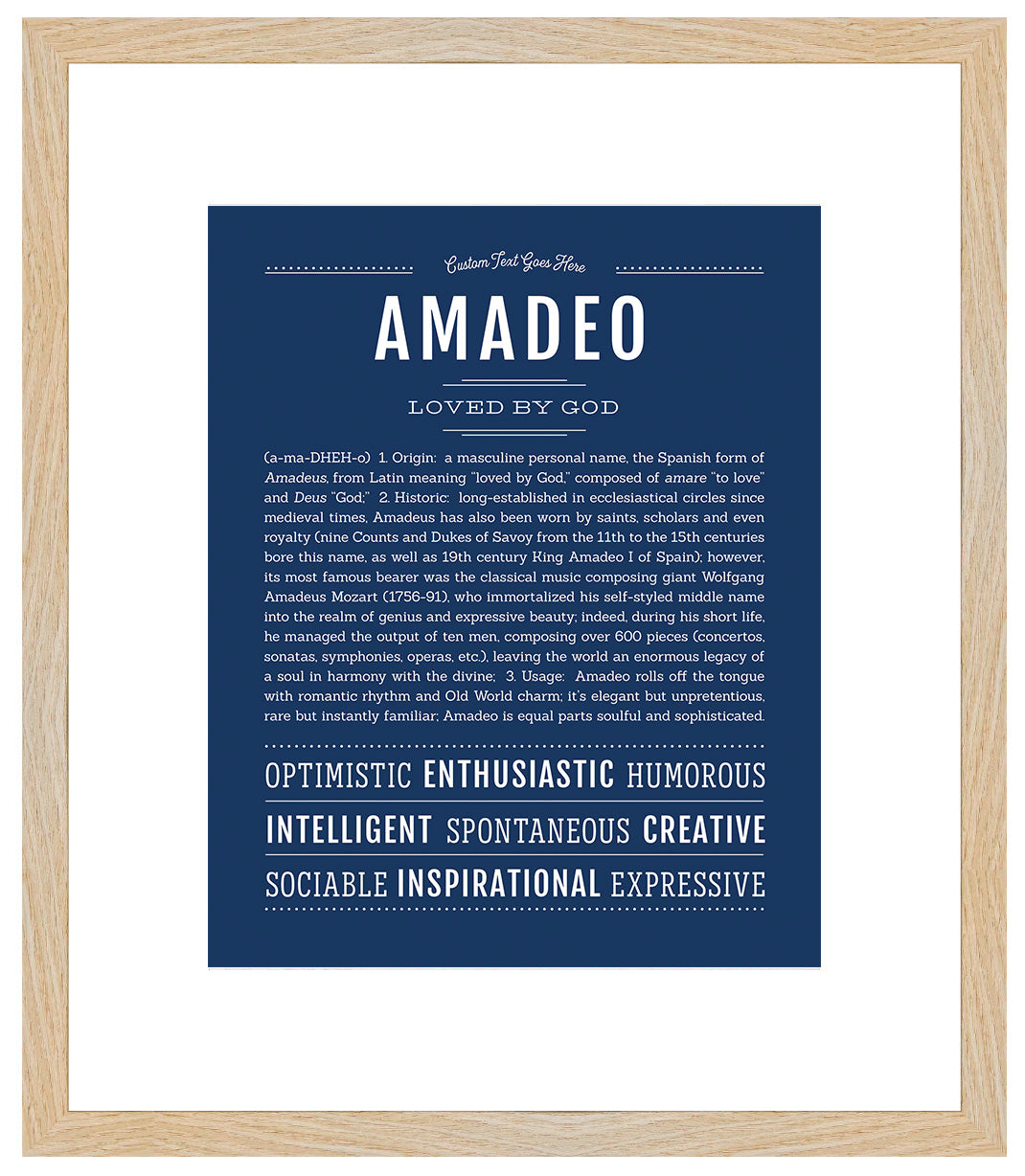 Frame Options | Midnight Blue | Maple Frame, Matted