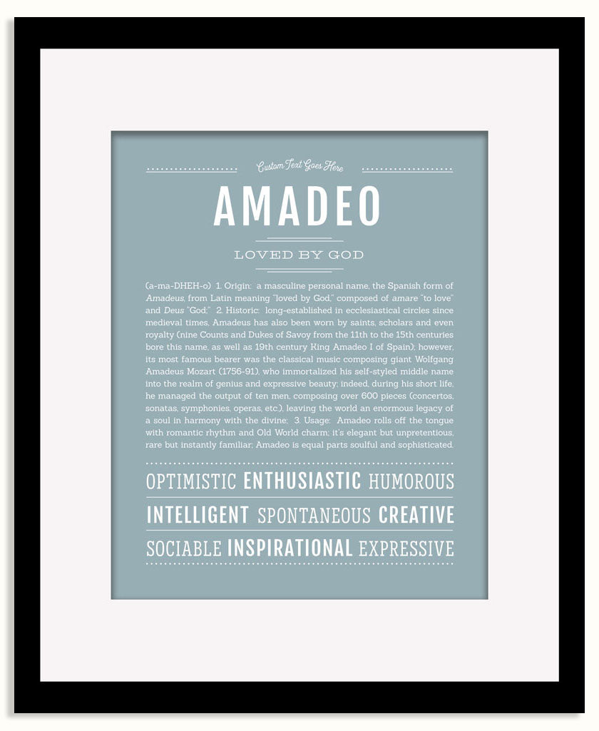 Frame Options | Powder Blue | Black Frame, Matted
