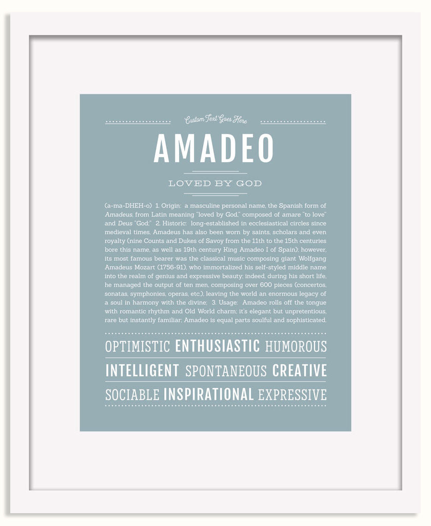 Frame Options | Powder Blue | White Frame, Matted