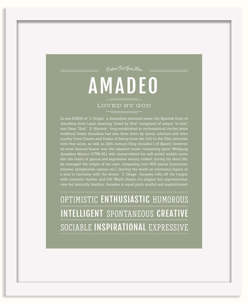 Frame Options | Sage | White Frame, Matted