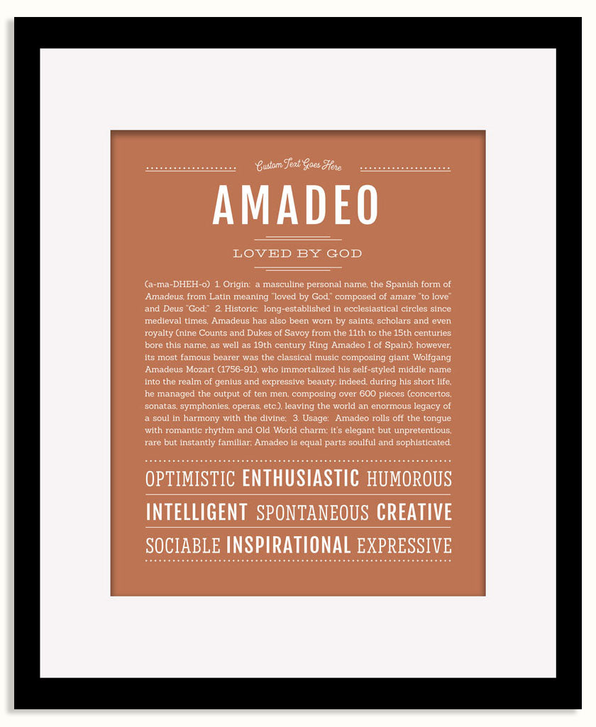 Frame Options | Terra Cotta | Black Frame, Matted