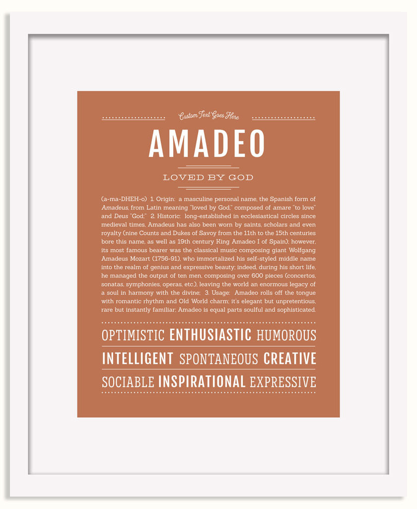 Frame Options | Terra Cotta | White Frame, Matted