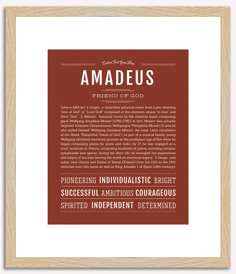 Amadeus | Name Art Print