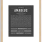 Amadeus | Name Art Print