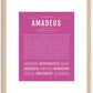 Amadeus | Name Art Print