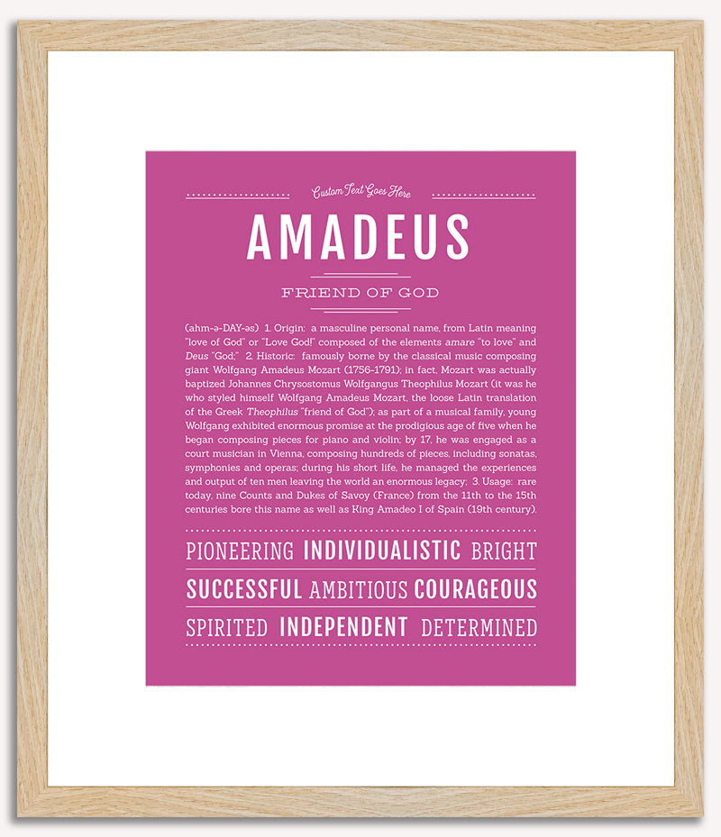 Amadeus | Name Art Print