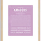 Amadeus | Name Art Print