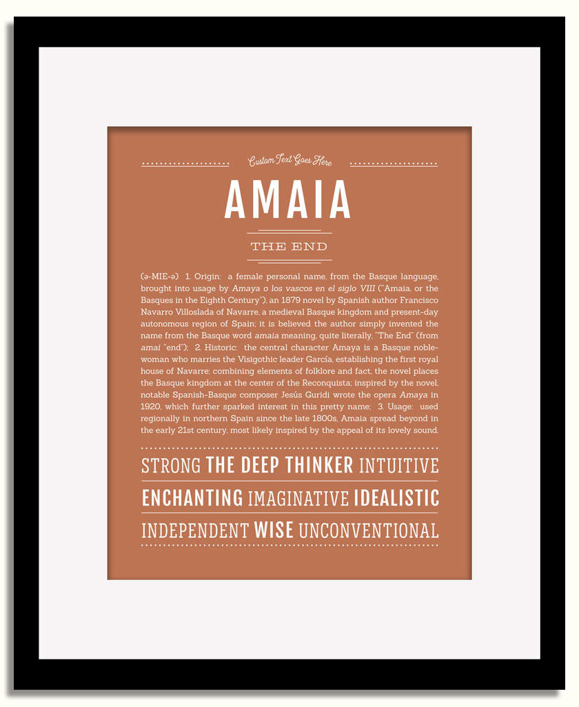 Frame Options | Terra Cotta | Black Frame, Matted