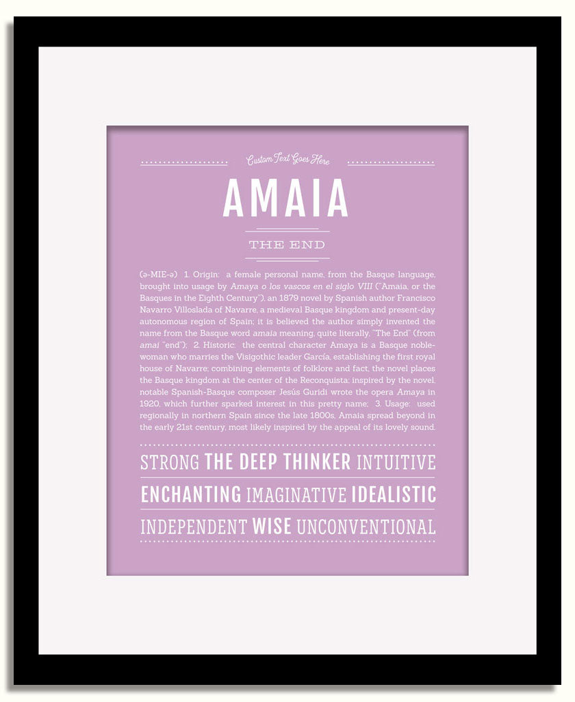 Frame Options | Lilac | Black Frame, Matted