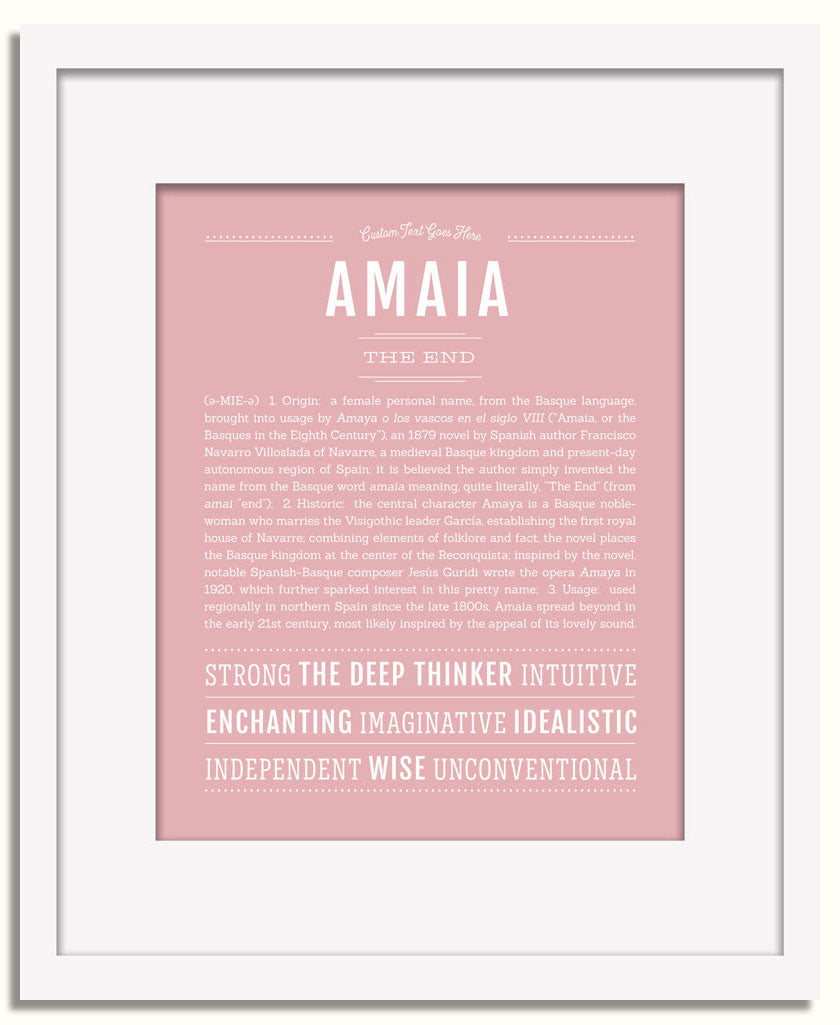 Frame Options | Dusty Rose | White Frame, Matted