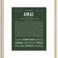 Amal (female) | Name Art Print