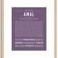 Amal (female) | Name Art Print