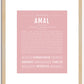 Amal (female) | Name Art Print