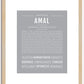 Amal (female) | Name Art Print