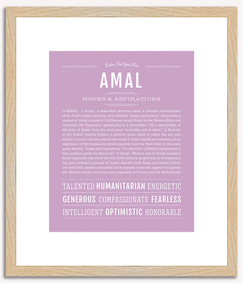 Amal (male) | Name Art Print