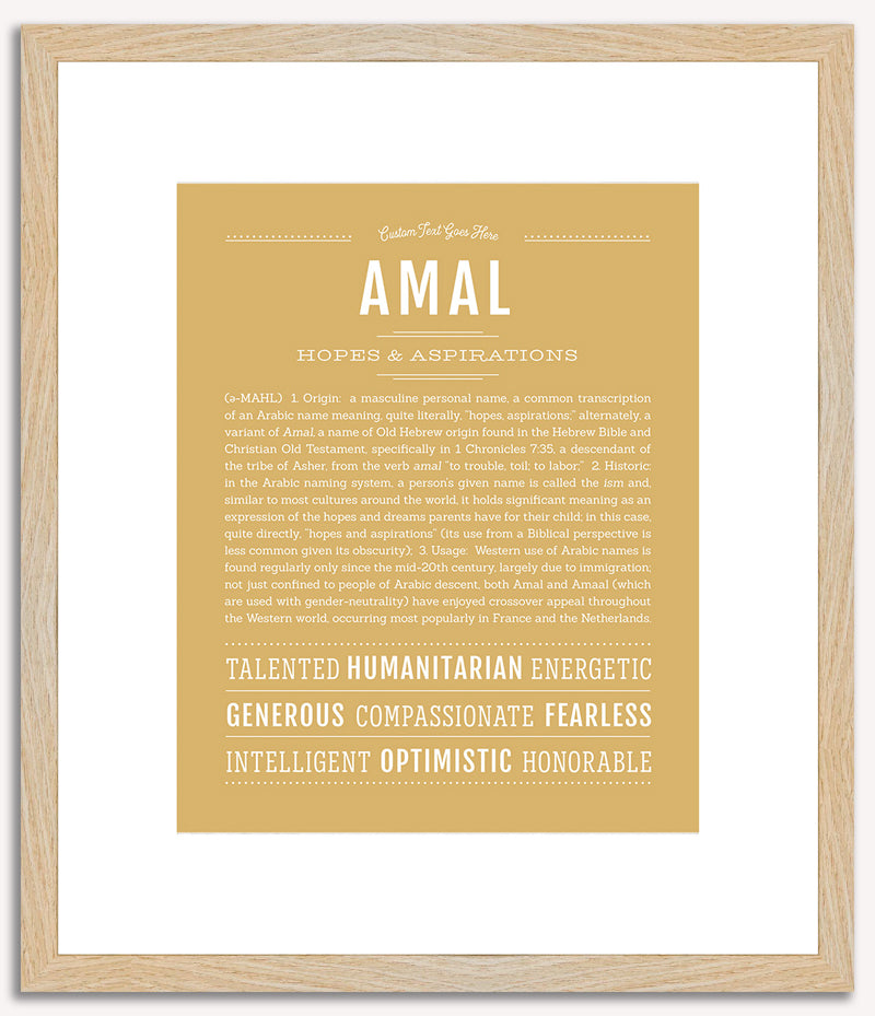 Amal (male) | Name Art Print