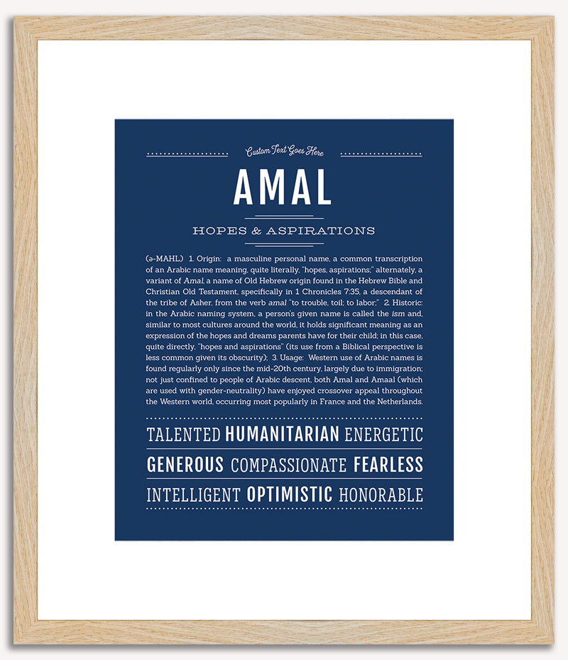 Amal (male) | Name Art Print