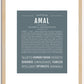 Amal (female) | Name Art Print