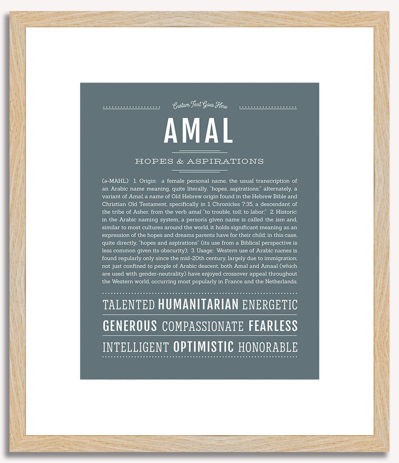 Amal (female) | Name Art Print